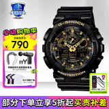 卡西欧（CASIO）男表黑金G-SHOCK双显运动防水时尚腕表送男友礼物 GA-100CF-1A9PR丛林迷彩