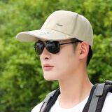 狐狸仙帽子男2024新款春夏季棒球帽遮阳防晒户外鸭舌帽男士运动跑步帽 卡其色