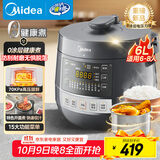 美的（Midea）【国家补贴】0涂层钢胆电压力锅6L双胆全自动智能预约家用煲汤煮饭MY-C6856G电饭煲高压锅4-6人