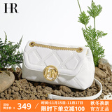 HR赫莲娜包包女包菱格链条包女小包女士单肩斜挎包女生日礼物 白色