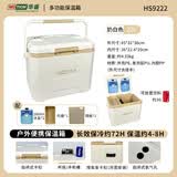 华盛保冷冰箱冷藏箱商用摆摊车载冰桶户外露营便携野钓钓鱼箱保温箱 HS9223雾白22L（有隔板）