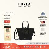 芙拉（FURLA）【618】NET菜篮子牛皮迷你托特包女士单肩手提斜挎包 黑色