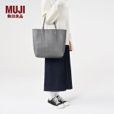 无印良品（MUJI） 手编包 环保材料 手提包菜篮子 编织包草编包 包包 女包 灰色 大 长30*宽12*高30cm