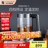 WMF福腾宝不锈钢 玻璃可调温电茶壶烧水壶电热水壶保温茶壶 电热水壶 玻璃电茶壶1.7L