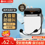 索爱（soaiy）S318小蜜蜂扩音器教师专用蓝牙音箱音响小喇叭TF卡U盘录音麦克风户外导游便携式教学Type-c 黑