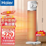 海尔（Haier） 取暖器家用暖风机立式电暖风热风机取暖神器冬季遥控定时电暖气节能小太阳电暖器卧室办公烤火炉 【强劲双风轮】速热机械款HN2011