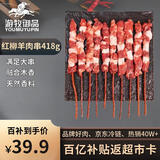 游牧御品 红柳枝羊肉串净重418g10串带撒料 烧烤食材烤肉烤串 木香味羊肉
