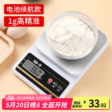 拜杰厨房电子秤家用小型烘焙克称高精度称重食物秤克数秤5kg/1g  X6-S