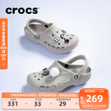 卡骆驰crocs洞洞鞋贝雅男鞋女鞋轻便耐磨一脚蹬拖鞋休闲鞋|10126 卵石色-2V3 37 /38(230mm)