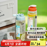乐扣乐扣（LOCK&LOCK）经典运动水杯简约随行杯塑料水杯子带提绳周年纪念款橙色700ml