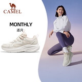 骆驼（CAMEL）缓震运动女鞋轻量回弹体测跑步鞋子 K25C30L4028 象牙白/壳粉 39