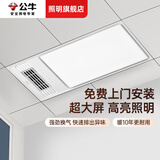 公牛（BULL）风暖浴霸300x600式照明吹风排气多功能一体卫生间集成吊顶浴室灯 【送安装】Y37A/超大屏高亮照明 免费上门安装收到货后请联系客服