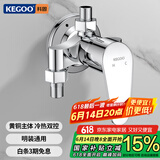 科固（KEGOO）黄铜混水阀卫生间淋浴水龙头明装 浴室洗澡花洒冷热开关龙头K3014