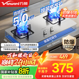 万和（Vanward）国家补贴20% 天然气燃气灶具 煤气炉双灶 不锈钢嵌入式 5KW家用猛火 一级能效家电以旧换新 B7B53