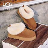 UGG秋季女士一脚蹬乐福鞋懒人毛毛鞋明星同款1171393CHE|栗色38