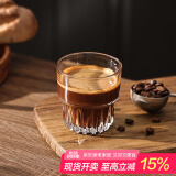 Bincoo玻璃咖啡杯冰美式日式透明水杯dirty拿铁杯设计感咖啡杯子