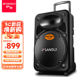 山水（SANSUI）A15-66 15吋广场舞音响 大功率户外音响移动便携式蓝牙拉杆音响 卡拉ok一体机吉他舞台演出K歌音箱 基础版（拉杆音箱+无话筒）