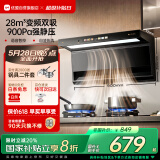 优盟（UM）油烟机家用顶侧双吸抽油烟机大吸力智能变频厨房脱排免拆自清洗侧顶吸 家电国家补贴以旧换新B02