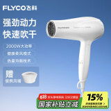 飞科（FLYCO）电吹风机家用发廊大功率2000W速干恒温便携可折叠白色FH6232