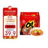 不倒翁韩国进口 热辣拉面120g*5袋 韩式拉面方便速食泡面 袋煮面