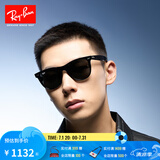 雷朋（RayBan）太阳镜徒步旅行运动户外方形墨镜显脸小眼镜0RB2140F可定制 901黑色镜框绿色镜片 尺寸52