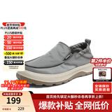 森达男鞋一脚蹬平底休闲鞋舒适透气布鞋男板鞋帆布鞋V7R13BM3 灰色1NK01BM4 41