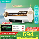 华帝（VATTI）国家补贴60升电热水器家用热水器省电2100W双管速热一键预约出水断电 DDF60-i14022以旧换新
