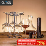 CLITON水晶玻璃红酒杯高脚杯勃艮第杯12件套装6个葡萄酒杯醒酒器开瓶器