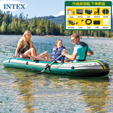 INTEX 皮划艇加厚充气船3人68380 户外钓鱼船救生船橡皮艇冲锋舟