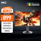 HKC 27英寸280Hz FastIPS快速液晶HDR400硬件低蓝光1ms游戏电竞240Hz升降旋转显示器 猎鹰二代G27H3