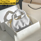 叶余2025新款云朵包褶皱小拎包手提斜挎包感云朵小包包 银色