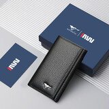 七匹狼钥匙扣男士卡包多功能牛皮车钥匙套 生日礼物