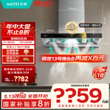 华帝（VATTI）抽油烟机 官方欧式顶吸三腔大吸力油烟机 23风量低噪挥手智控自动清洗脱排油烟机一级能效 i11178