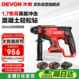 大有20V无刷充电电锤两用锂电锤冲击钻工业级电锤DRH双电5.0标充