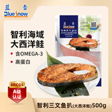 蓝雪冷冻三文鱼扒500g 2~5块 ASC认证进口大西洋鲑鱼轻食生鲜海鲜水产