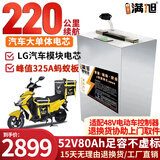 BRIFULLXU电动车电池锂电池60v外卖电瓶三轮大容量磷酸铁锂电摩托车专用款 52v80ah【蚂蚁板325a】适配48v车 【汽车大单体电芯】