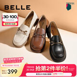 百丽（Belle）马衔扣软底乐福鞋女新商场同款百搭小皮鞋Z3B1DAA5 黑色（第二批） 39 (245mm)