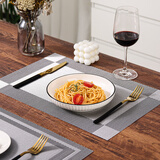 拜杰家用防烫隔热餐桌垫轻奢高级感牛排西餐盘餐垫防水防油餐布4片装