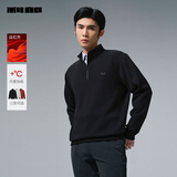 利郎加绒卫衣男冬季远红外发热男士长袖T恤拉链领男士卫衣