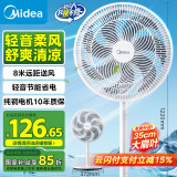 美的（Midea）【品质推荐】七叶轻音柔风电风扇/家用省电落地扇/台式电扇/广角摇头节能宿舍小型风扇 SAE35CA