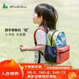 SHUKIKU儿童书包幼儿园背包防丢失小书包防泼水超轻双肩包橙红S+码