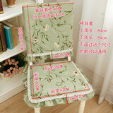 天使雅儿花边椅垫椅套餐椅子垫坐垫可拆洗餐桌套装美式布艺四季可用 花蔓-绿 椅垫+椅背套 梯形椅垫(丝棉+椅背套(套款