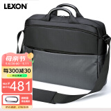 乐上（LEXON）电脑包15.6/16英寸手提公文包男商务笔记本包拼接单肩斜挎包
