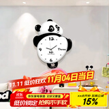 猫九酱奶油风客厅挂钟2025新款网红创意钟表现代简约家用免打孔挂墙时钟