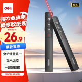 得力（deli）翻页笔教师用ppt投影笔激光翻页笔激光笔演讲笔 无线演示翻页器课件笔 逗猫笔红光 黑色MA58