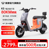 绿源（Luyuan）新国标电动自行车K5 通勤代步轻便电瓶车 48V24A可提锂电 魅影灰
