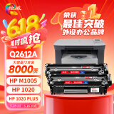 绘威适用惠普m1005硒鼓1020plus硒鼓Q2612A 12A 1020 1010 1018 3050 3015佳能LBP2900+打印机硒鼓墨盒大容量2支