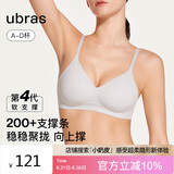 ubras虞书欣同款夹心软支撑光面细肩带文胸女士内衣女背勾款椰青灰色S