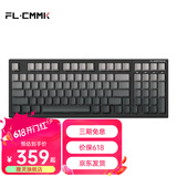 腹灵FL980V2Pro 有线/蓝牙/2.4G三模客制化机械键盘gasket结构正刻侧刻键帽热插拔蓝牙键盘无线键盘 FL980V2Pro LS版-黑面墨影侧刻 悦动红轴