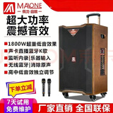 曼龙（MALONE） 广场舞音响户外演出网红快手直播K歌无线蓝牙重低音大功率拉杆便携式音箱带话筒 M8510L音响（10吋低音）+2话筒+大礼包